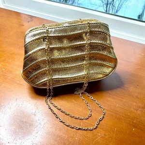 Zara gold purse evening bag